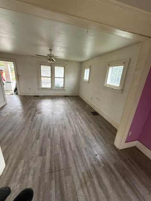Empty room after a full clean-out